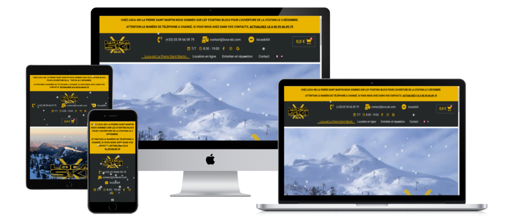 Réalisation web responsive Loca-ski