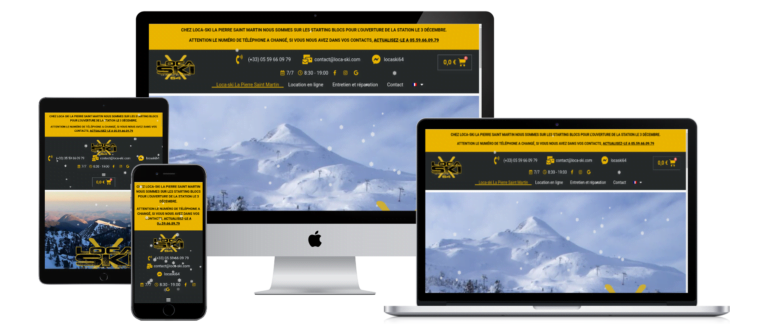 Réalisation web responsive Loca-ski