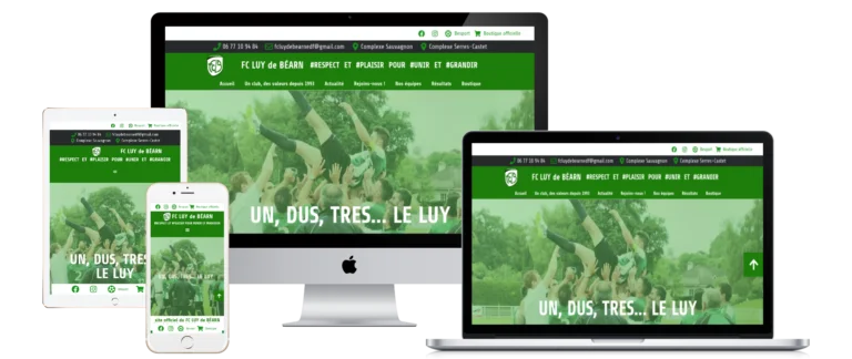 Site internet 12 Réalisation web responsive FC Luy de Béarn