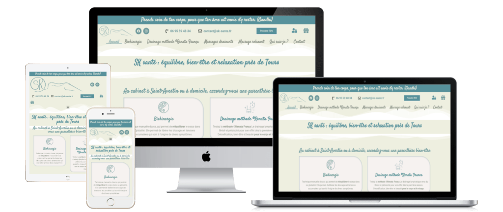 Réalisation web responsive SK Santé